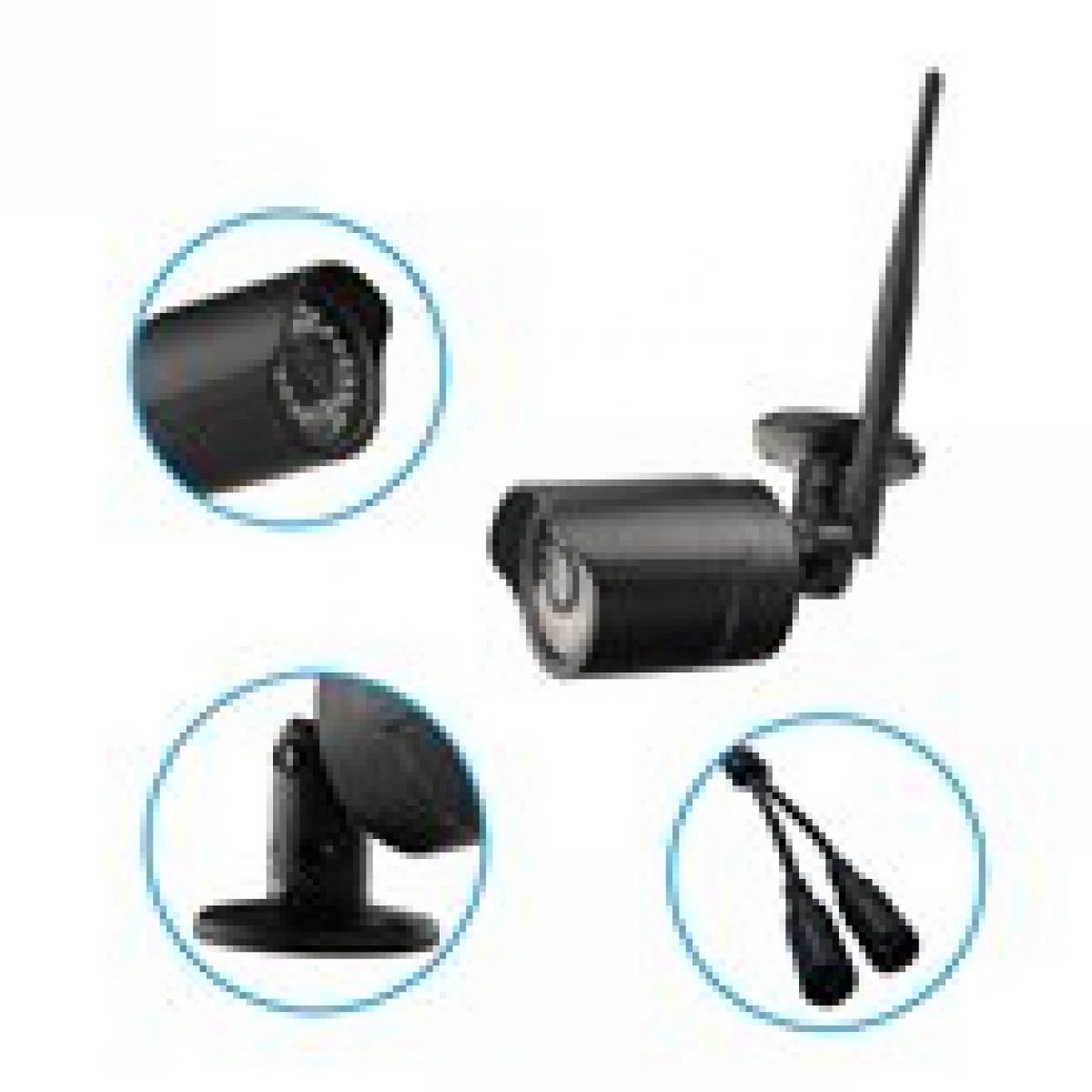 LOGSER AG - Bulletkamera (schwarz) für 9Zoll HDD-Touch 720p-Funk Videoüberwachung,Nachtsicht